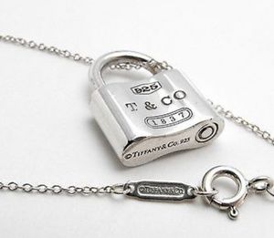 Tiffany & Co 1837 Padlock -&- Nike Charm Necklace